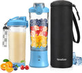 Portable Blender for Shakes and Smoothies- Personal Juicer 20 OZ Electric Protein Shaker Bottle with Insulated Sleeve USB-C RechargeableTravel Lid-Small Blender Cup for Kitchen Office GymTravel
