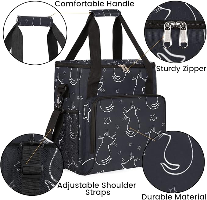 cfpolar Coffee Maker Storage Bag Waterproof Travel Carrying Storage Tote Bag Organizer Case Compatible with K-Mini or K-Mini Plus And Suitable for Other Accessories With Pockets for K-Cup Pods