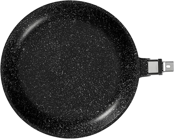 Pradel Excellence - 52406M - Pancake Pan Ø24 cm - First Generation Range - Cast Aluminium - Non-Stick Stone Coating - Removable Handle - All Induction Hobs