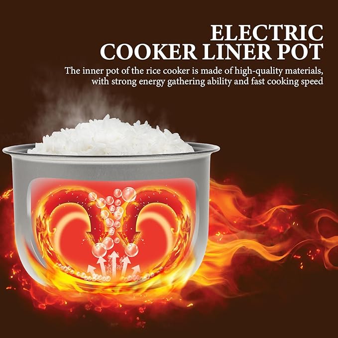 Rice Cooker 10 Cup Rice Cooker Inner Pot Replace Liner Nonstick Cooking Pot Inner4.5Qt Aroma