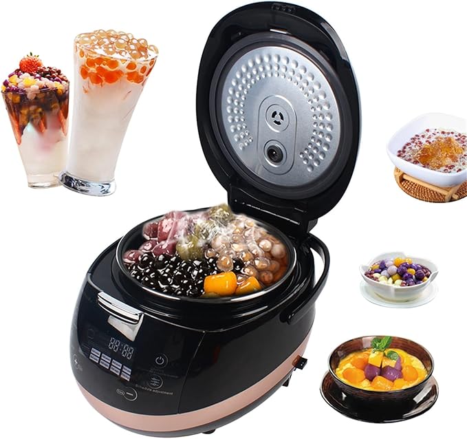 5L 860W Maker Pearl Cooking Machine Automatic Pearl Pot Commercial Cooker Suitable For Restaurants Milk Tea Stores Boil Sago|Boba Tea|Bubble Tea|Milk Tea
