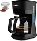 12-Cup Coffee Maker 1.5L Drip Coffee Machine with One-Touch Brewing Glass Carafe Anti-Drip System Reusable Filter Easy-to-Use Home &amp Office Coffee Brewer
