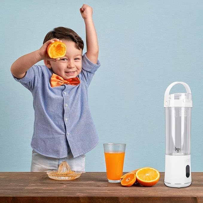 Yosoo Portable Juicer Cup Mini Blender 50W LCD Rechargeable Fruit Mixer for Gym Home Office Sports Outdoor with 12 Blades