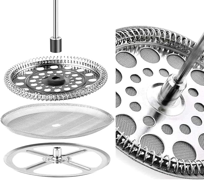 French Press Coffee Maker 304 Stainless Steel Coffee Press Cold Brew Heat Resistant Thickened Borosilicate Coffee Pot for Camping Travel Gifts(800ML)