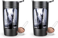 SQUATZ Electric Protein Shaker Bottle - Workout Blender Bottle - Portable Gym Shake Mixer USB Rechargeable - 22oz (Pack of 2)