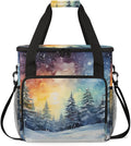 Abstract Tree Coffee Maker Carrying Bag Cartoon Tree Travel Storage Bag Compatible with K-Mini or K-Mini Plus Single Serve Coffee Brewer Carrying Case with Multiple Pockets &amp Shoulder Strap