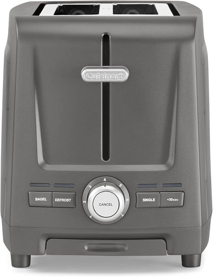 Cuisinart Core Collection 2-Slice Toaster | Extra-Long Slots for Artisan Bread | Bagel Setting |High-Lift Quickview™ | Single Slice &amp Defrost Functions | +30sec Toast Boost |Removable Crumb Tray