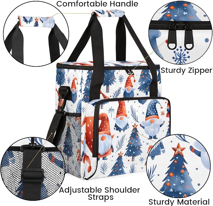 Mystical Tree Xmas Coffee Maker Carrying Bag Portable Travel Storage Tote Bag Compatible with K-Mini or K-Mini Plus Single Serve Coffee Brewer Carrying Case with Multiple Pockets &amp Shoulder Stra