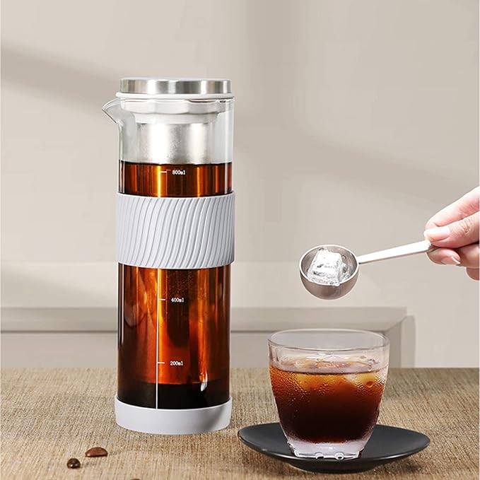 1000ML Drip Coffee Maker Drinkware Water Bottle Reusable Glass Filter Tools Espresso Coffee Dripper Pot Ice Cold Brew Coffee Machine