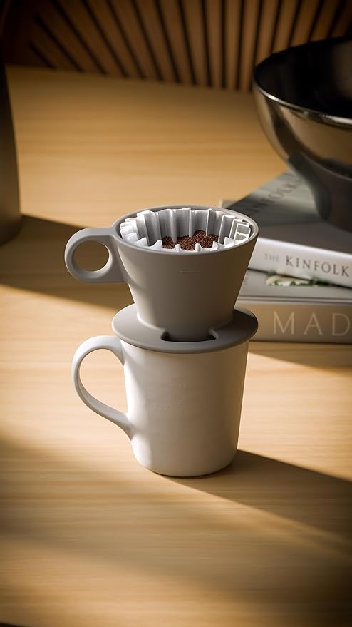 Verve Dwell Dripper Pour Over Coffee Maker Set Non-Electric Coffee Dripper Manual Brew Maker (Grey)