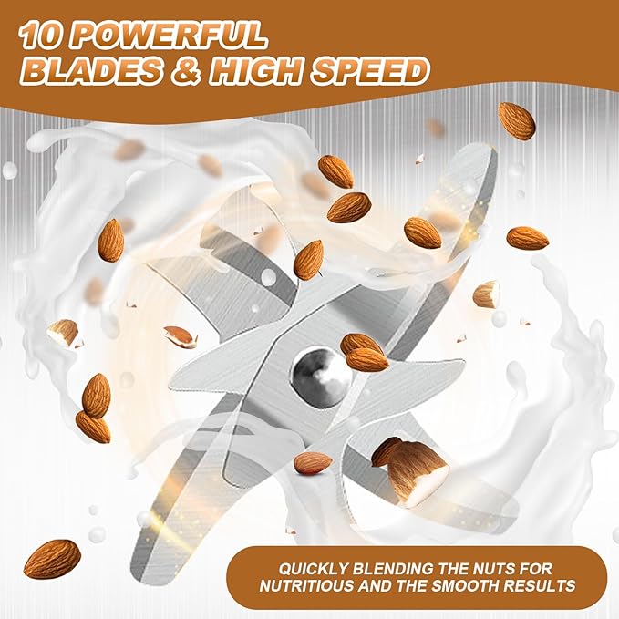 Automatic Nut Milk Maker Blender 800ml Homemade Soy Almond Oat Coconut Plant Based and Non Dairy Beverages with LED Display (White)