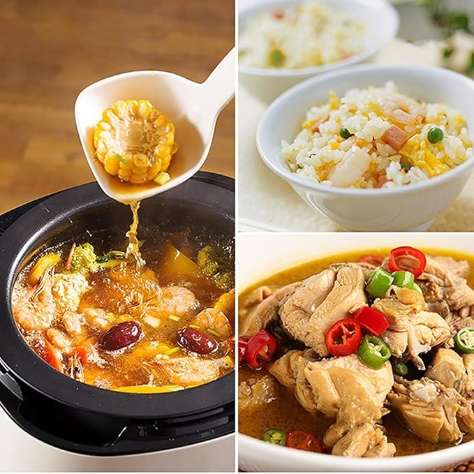 Commercial Automatic Cooking Machine Multi-Function Cooking Wok Fried Rice Machine 6L Capacity 360° Rotation for Stir-Frying Stewing Cooking Suitable for Home Kitchens