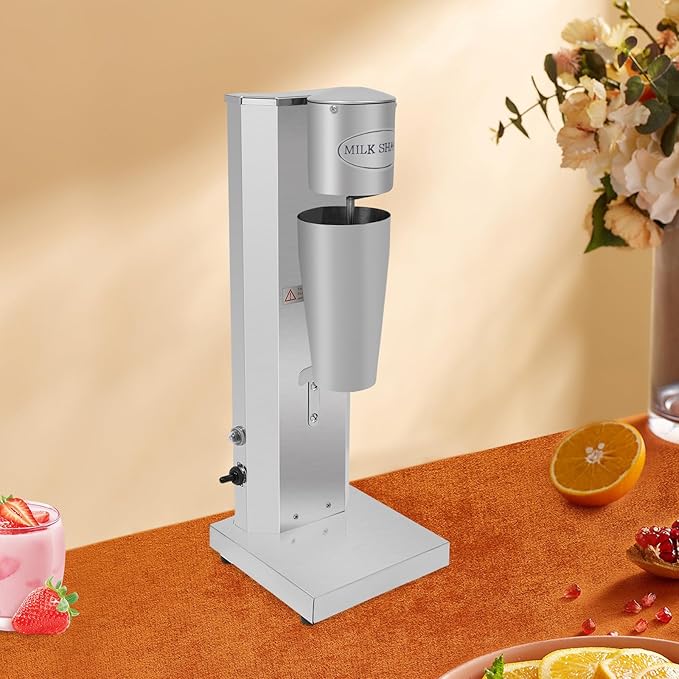 Milkshake Machine 180W 110V Electric Beverage Blender with 2 Speed Adjustable Commercial Electric Milkshake Maker with Pp Graduated Cup 0.21 Gal Capacity for Protein ShakesIce Cream