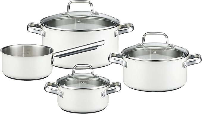 GSW Magic Colour 158305 4-Piece Pot Set White