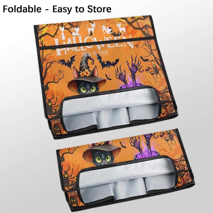 cfpolar Kitchen Aid Mixer Cover Compatible with 6-8 Quarts Halloween Orange Bat Cat Stand Mixer Cover Kitchen Aid Mixers Accessories Appliance Organizer Bag Dust Covers with Zipper Pocket