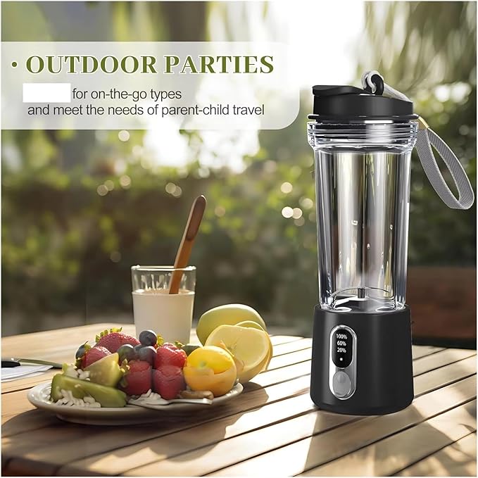 Fit for Portable Multifunctional Power Juicer with Strong Motor &amp 4000mAh - Ideal for Indoor &amp Outdoor Use(White 4000mAh)