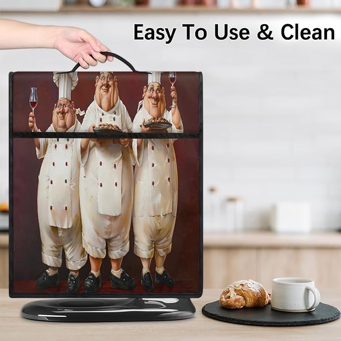 cfpolar Kitchen Aid Mixer Cover Compatible with 6-8 Quarts Red Chef White Fat Stand Mixer Cover Kitchen Aid Mixers Accessories Appliance Organizer Bag Dust Covers with Zipper Pocket