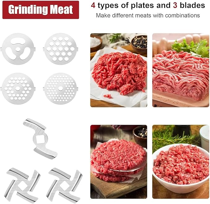 Compatible for KitchenAid A Metal Food Mincing Accessory for Chef's Machines Integrating Mincing and Sausage Stuffing Functions with Excellent Quality