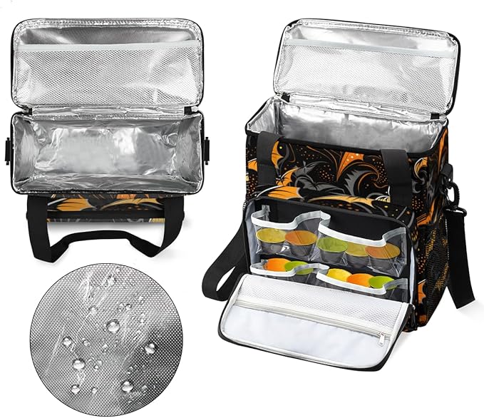 Magical Bat Coffee Maker Carrying Bag Halloween Bat Travel Storage Bag Compatible with K-Mini or K-Mini Plus Single Serve Coffee Brewer Carrying Case with Multiple Pockets &amp Shoulder Strap