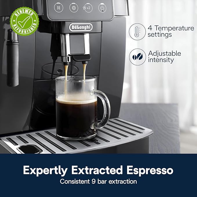 De'Longhi Magnifica Start Automatic Espresso Machine with Manual Frother Black ECAM22022SB (Renewed)