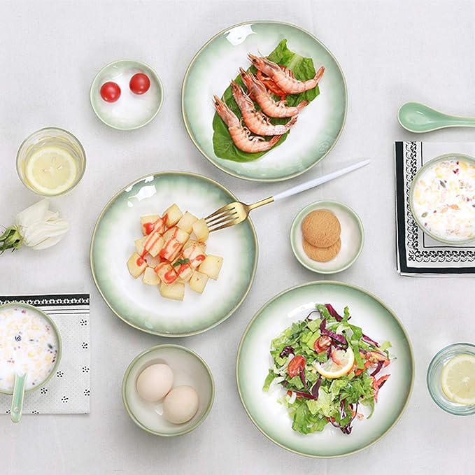 Dinner Plates 46-Piece Kitchen Dinnerware SetPlates Dishes Bowls
