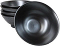 Ebros Gift Iron Black Clay Underglaze Technique Tetsu Kesho Porcelain Dinnerware Kitchen Set Asian Japanese Restaurant Supply (Pack Of 5 Large Salad Pho Ramen Soup Bowl 40oz)
