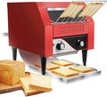 Commercial Conveyor Toaster 300 Slices/Hour Red Conveyor Toaster 3 Modes/7 Speeds Stainless Steel Tabletop Toaster for Toast Bagels and Other Baked Breads
