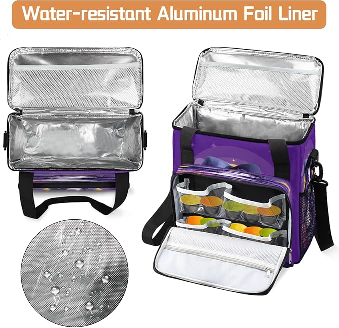 Halloween Witch Pumpkin Moon Coffee Maker Carring Bag Travel Carrying Storage Tote Bag Compatible with Keurig K-Mini or K-Mini Plus Portable Single Serve Coffee Brewer Case with Pockets