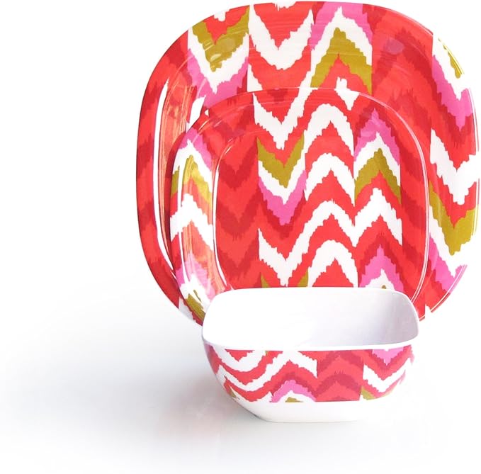 Waverly Living Color 12-Piece Dinnerware Set Fiesta