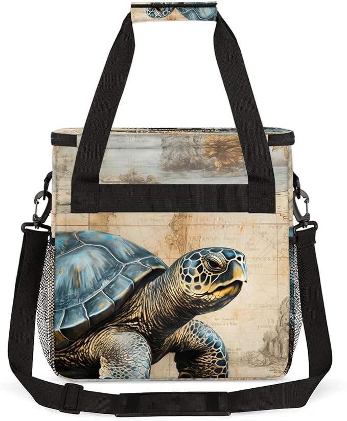Nautical Sea Turtle Coffee Maker Travel Bag for K-Mini or K-Mini Plus Single Serve Coffee Brewer Portable Storage Tote Case for Tarvel