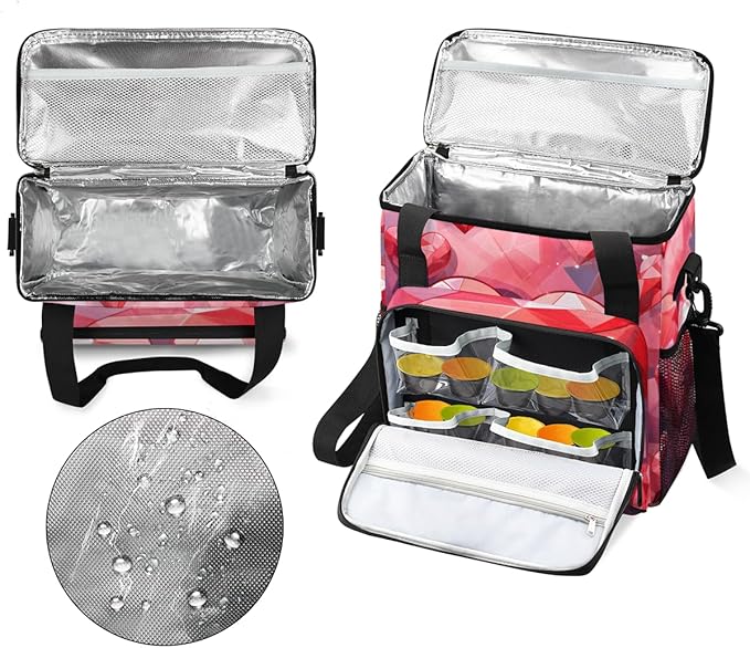 Diamond Heart Coffee Maker Carrying Bag Portable Travel Storage Tote Bag Compatible with K-Mini or K-Mini Plus Single Serve Coffee Brewer Carrying Case with Multiple Pockets &amp Shoulder Strap