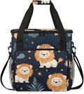Cartoon Lion Coffee Maker Carrying Bag Cute Lion Travel Storage Bag Compatible with K-Mini or K-Mini Plus Single Serve Coffee Brewer Carrying Case with Multiple Pockets &amp Shoulder Strap