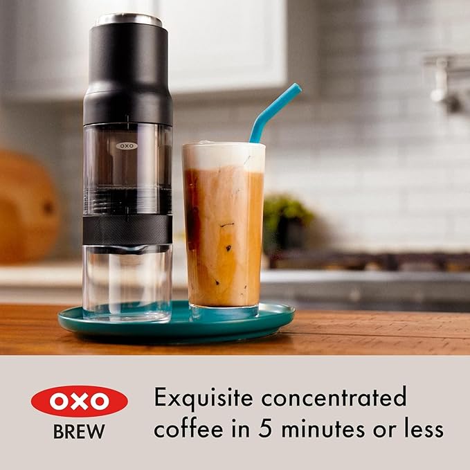 OXO Brew Rapid Brewer - Portable Coffee MakerFast Manual Hot &amp Cold BrewSmall Handheld BrewerCompact Travel Coffee Maker(Pack of 4)