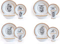 Harry Potter Hogwarts House Logos 16-Piece Dinnerware Set | Ceramic Dish Set
