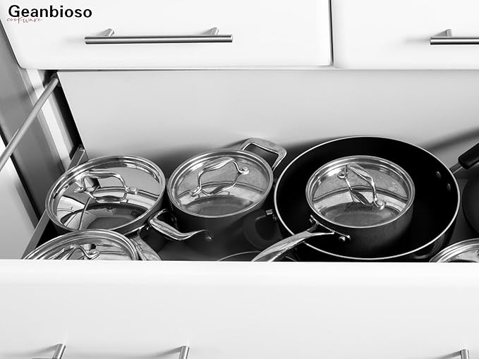 5 Ply Stainless Steel Cookware Set8-PieceProfessional Kitchen Cooking Heavy Chef QualityPFOA PTFE &amp PFOS FreeInduction Non-Toxic Oven SafeBest 18/8 Full Clad