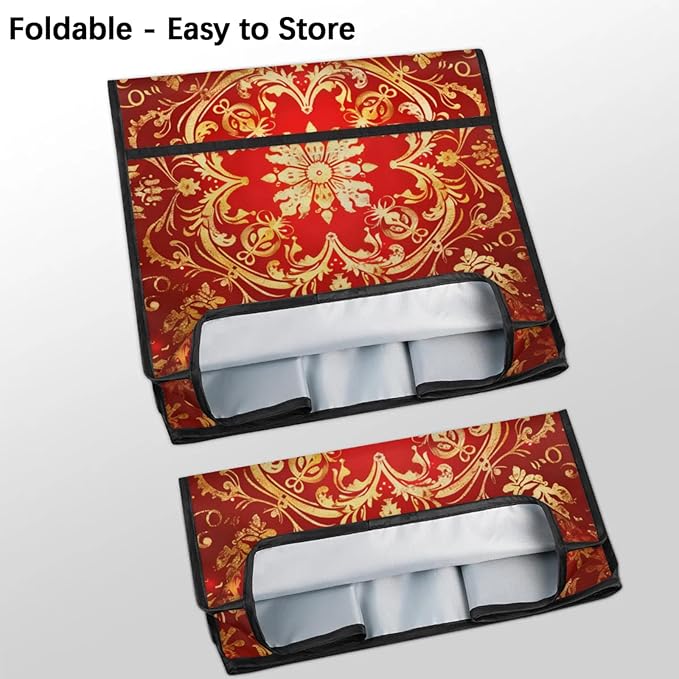 cfpolar Kitchen Aid Mixer Cover Compatible with 6-8 Quarts Mandala Red Flower Boho Stand Mixer Cover Kitchen Aid Mixers Accessories Appliance Organizer Bag Dust Covers with Zipper Pocket