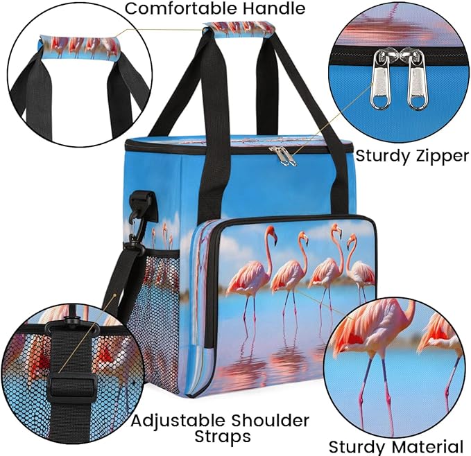 Love Flamingo Coffee Maker Travel Bag for K-Mini or K-Mini Plus Single Serve Coffee Brewer Portable Storage Tote Case for Tarvel