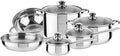 MAGEFESA Vesta 10-Piece Cookware Set Crafted from Stainless Steel Easy to Clean and Dishwasher Safe Soft-Touch Metal Handles for a Comfortable Grip