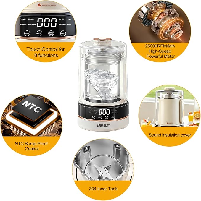 10 in 1 Nut Milk Maker Machine 40oz/1.0L Soy Milk Maker with Auto Clean/24H Delay/Keep Warm/Boil Water Almond Milk Maker for Homemade Oat Juice Milk Shakes Plant Based and Dairy Free Beverages