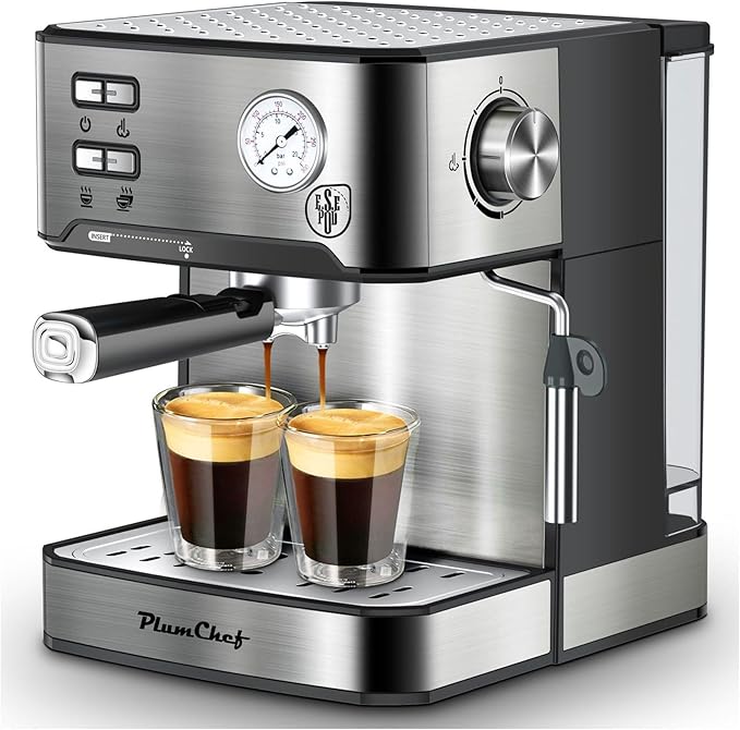 Espresso Machine 20 Bar Coffee Maker with Milk Frother Semi-Automatic Cappuccino Latte Machine 54oz Water Tank Compact Espresso Maker for Home &amp Office