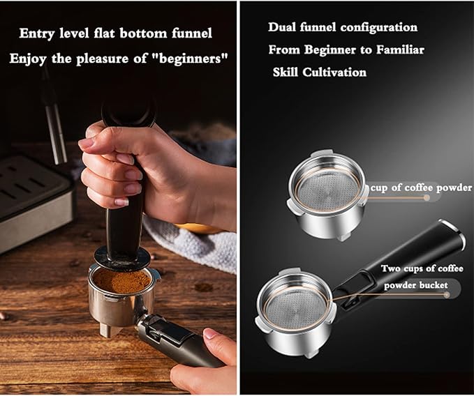 20 Bar Pump Espresso and Cappuccino Machine Italian coffee machine household small semi-automatic high pressure steam milk froth coffee machine stainless steel wire drawing body