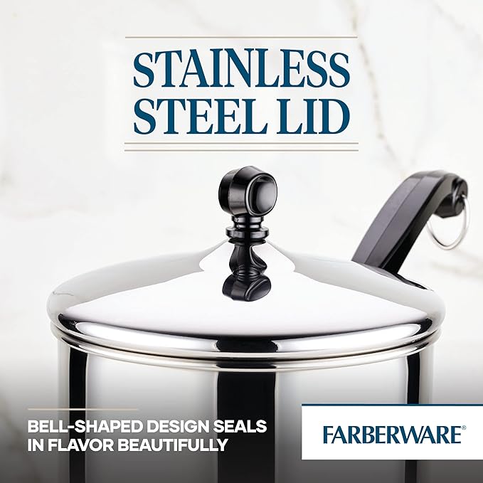 Farberware Classic Stainless Steel Sauce Pan/Saucepan with Lid 3 Quart Silver