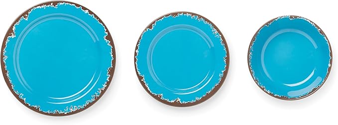 Fox Run Melamine Dinnerware Set Multicolor 12 Piece