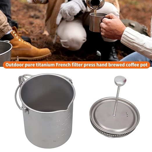 Portable French Coffee Maker - 30° Gooseneck Spout - Ideal Outdoor Enthusiasts &amp Home Brewing