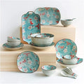 Dinnerware Set Luxury Family Dinner Service Set 11 Pcs Dinnerware Sets Porcelain Tableware Set with Plates Dishes and Bowls Ceramic Dinner Set Microwave and