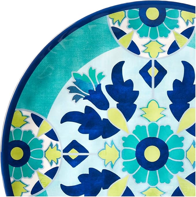 Certified International GRAN12PC Granada Melamine 12 pc Dinnerware Set Service for 4 Multicolored