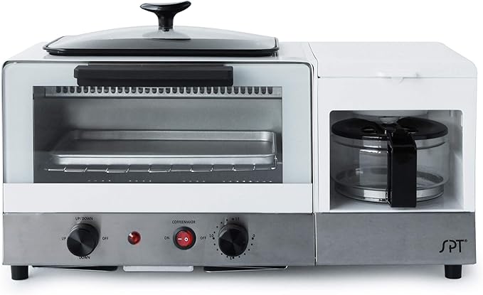 SPT BM-1120W: 3-in-1 Breakfast Maker Stainless Steel &amp White