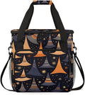 Cute Halloween Witch Coffee Maker Carrying Bag Portable Travel Storage Tote Bag Compatible with K-Mini or K-Mini Plus Single Serve Coffee Brewer Carrying Case with Multiple Pockets &amp Shoulder St