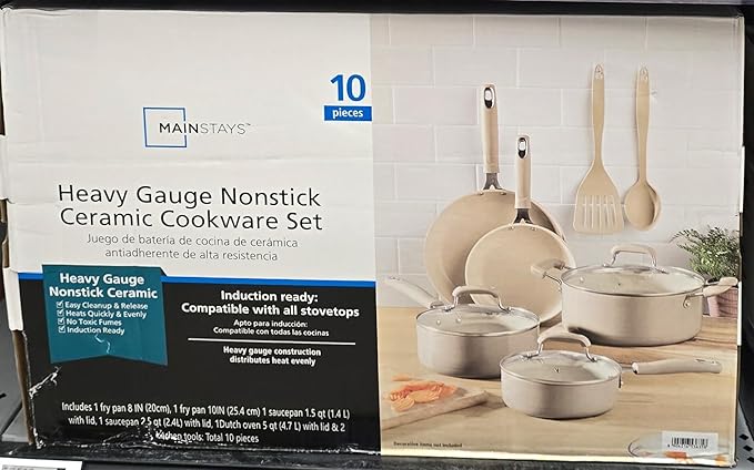 Heavy Gauge Nonstick Ceramic Cookware Set