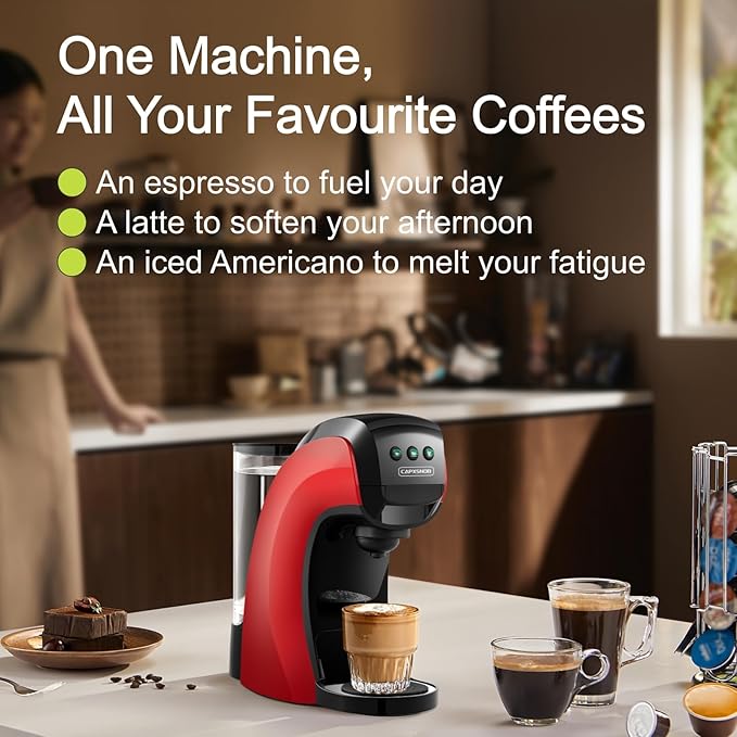 Warriors1 Coffee Maker for Keurig K Cup pod Espresso Machine for Nespresso Original Dolce Gusto Pods Ground Coffee Coffee Machine for kitchens apartments dorms RVs &amp camping 28 oz Reservoi